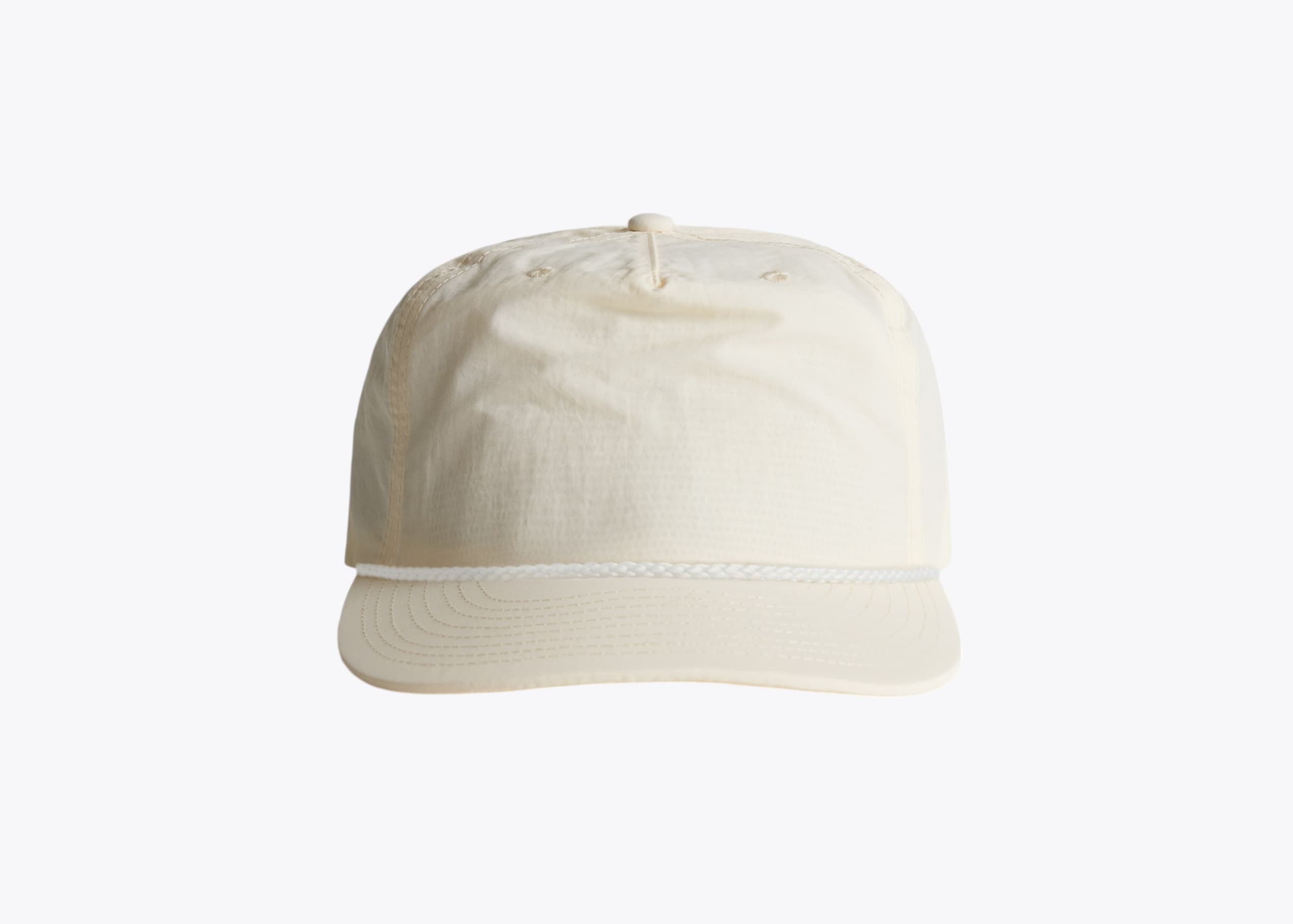 AS Colour 1123 Surf Rope Cap in Ecru/White (size:one size fits most, view:front)