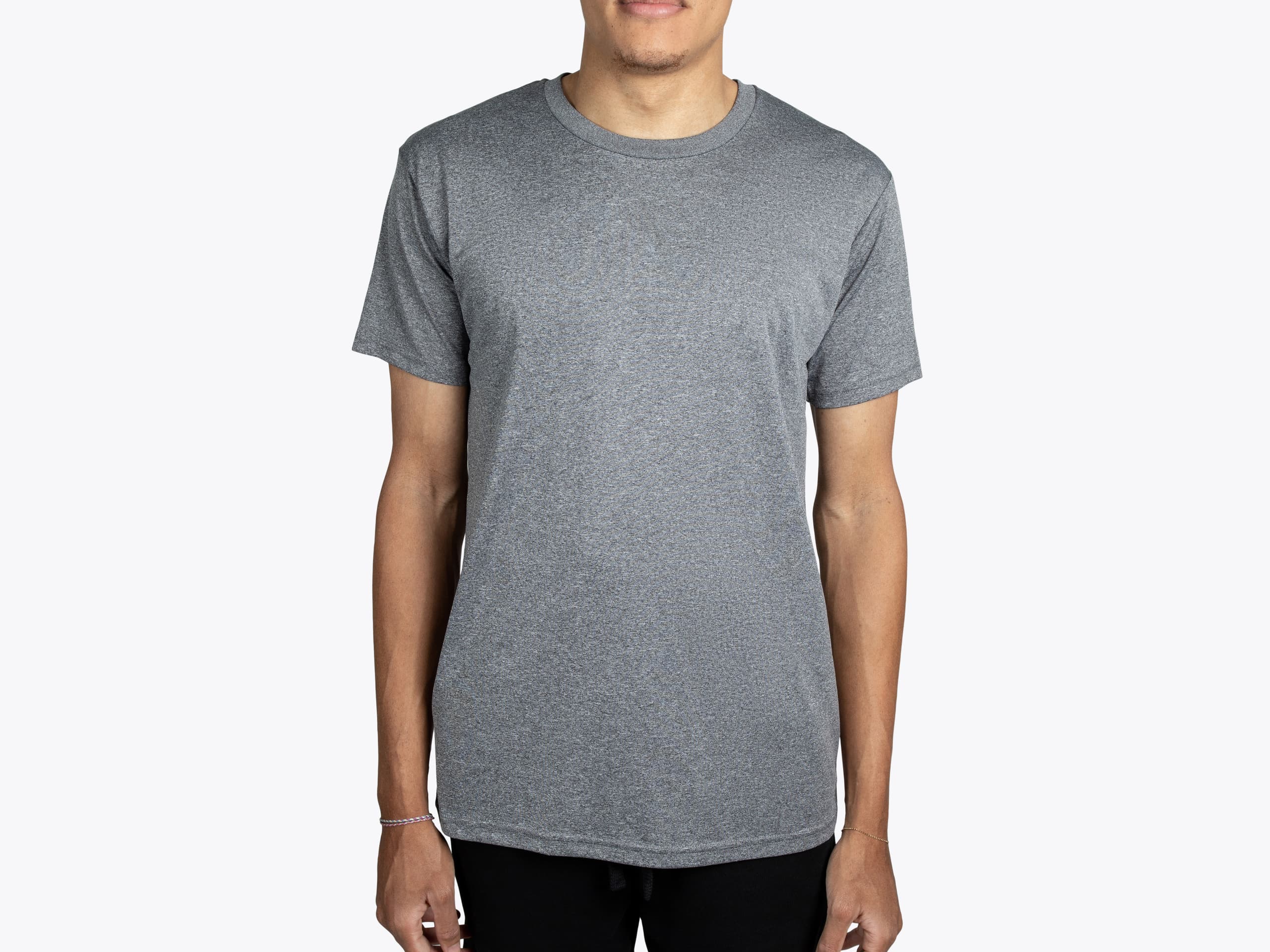 AS Colour 5001A Men's Staple Active Tee in Graphite (model:male, size:medium, view:front)
