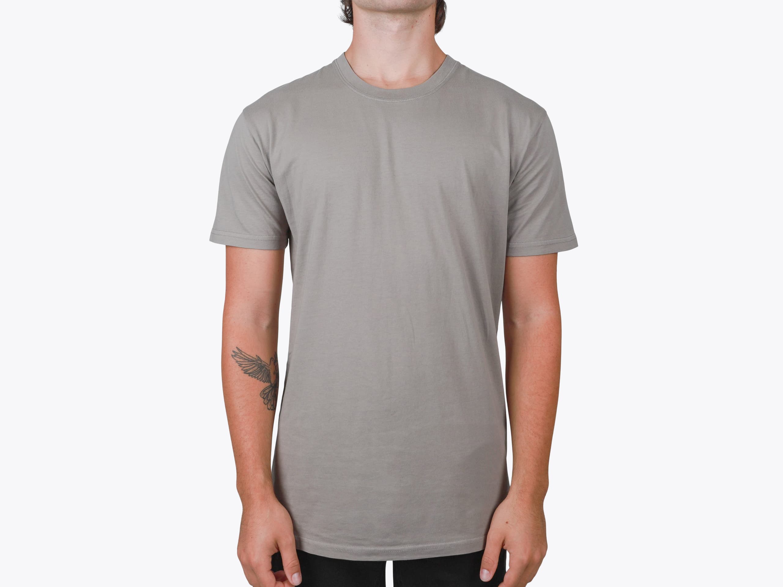AS Colour 5065 Men's Staple Faded Tee in Faded Dust (model:male, size:medium, view:front)
