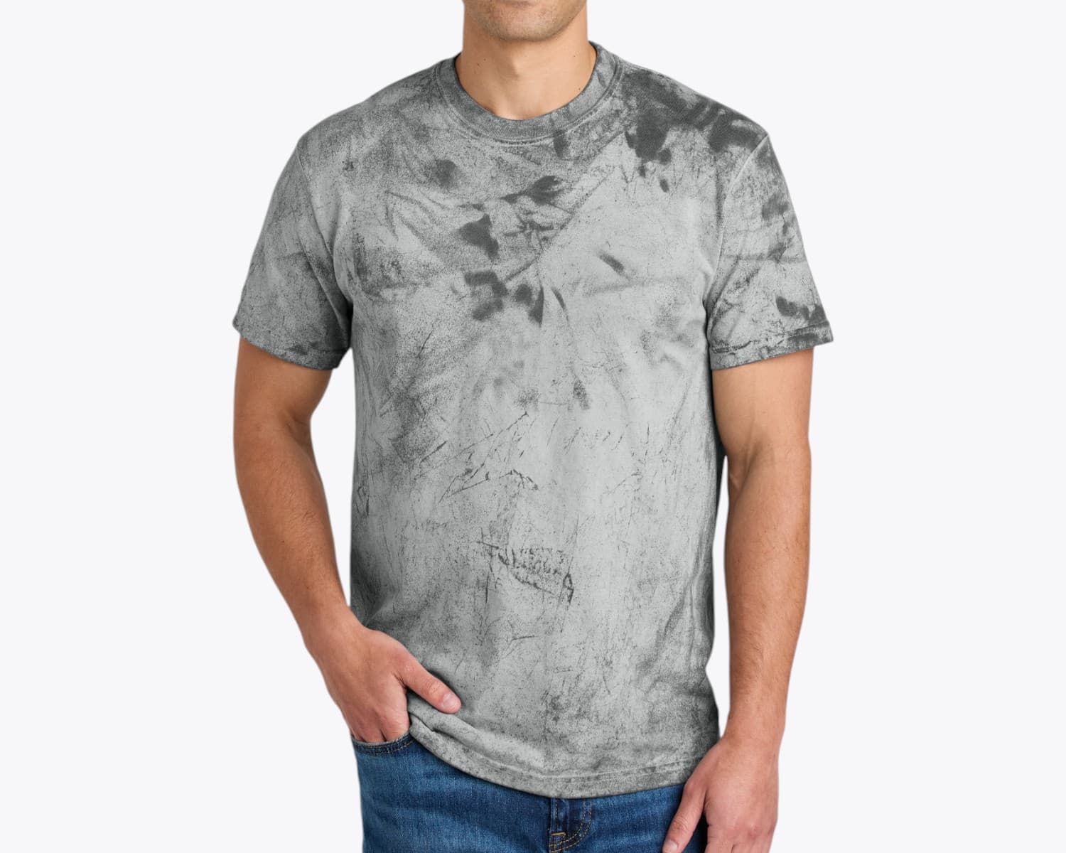 Comfort Colors 1745 Colorblast Heavyweight T-Shirt in Smoke (size:medium, view:front)
